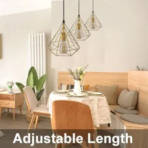 Diamond Cut Golden Cage Ceiling Light (Bulb not included) Single Piece
