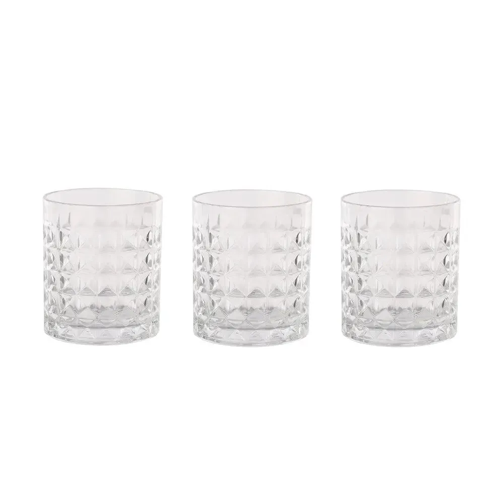 Diamond Cut Standard Whiskey Glass Set Of 6