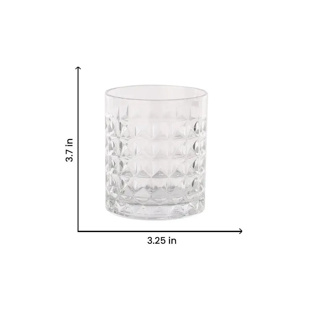 Diamond Cut Standard Whiskey Glass Set Of 6
