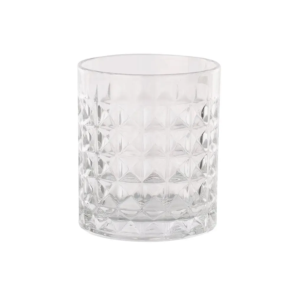 Diamond Cut Standard Whiskey Glass Set Of 6
