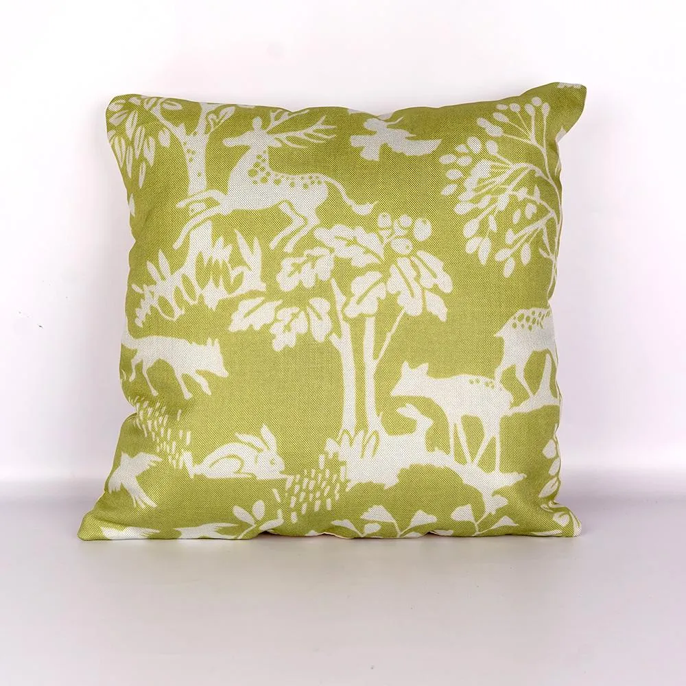 Digital Printed Green Cushion Covers 16x16in Set of 5