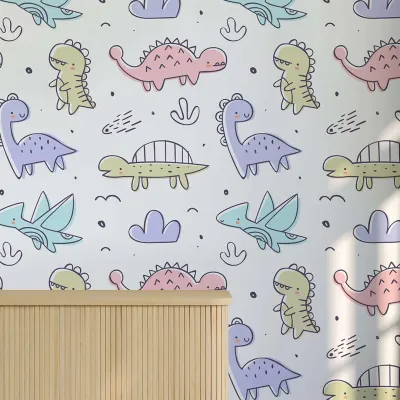 WallMantra Dino Adventure Premium Quality Wallpaper