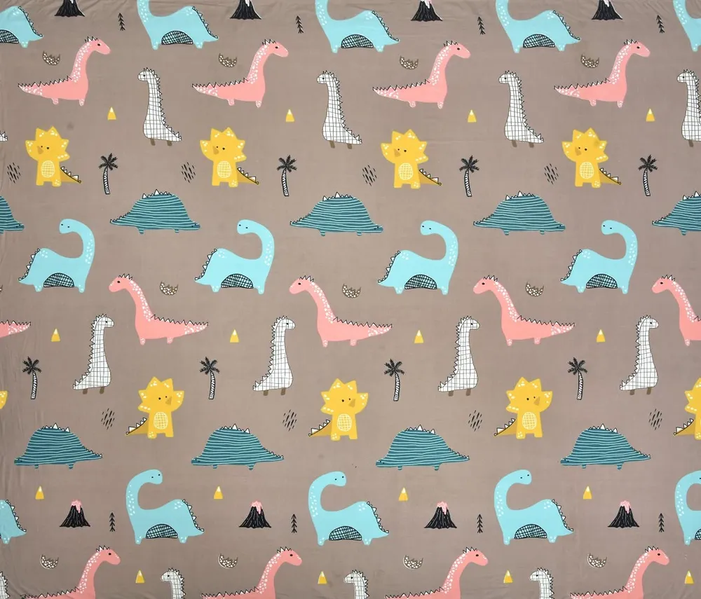 Dino World Designer Printed Bed-in-a-Bag(Grey)