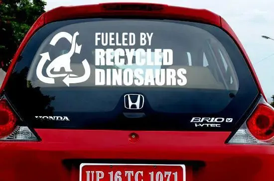 Dinosaur Back Glass Car Sticker