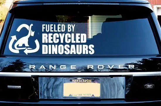 Dinosaur Back Glass Car Sticker