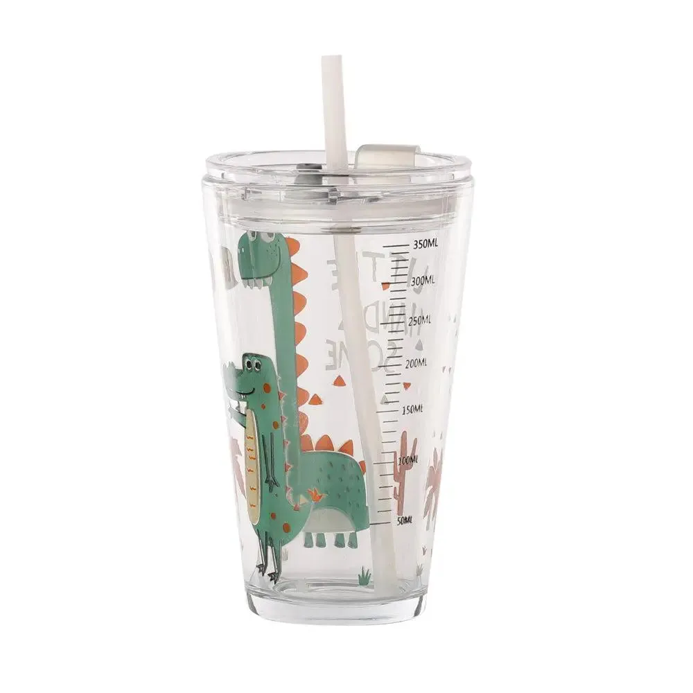 Dinosaur Printed Sipper Glass