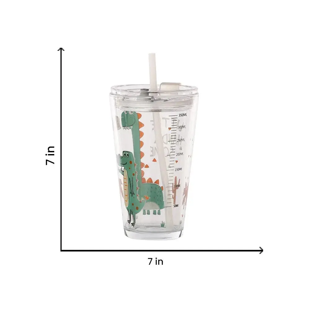 Dinosaur Printed Sipper Glass