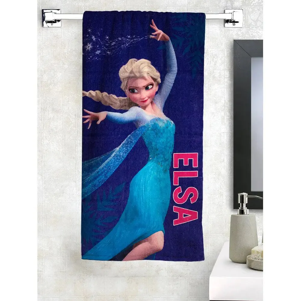 Disney Blue Elsa Frozen Kids Cotton Bath Towel