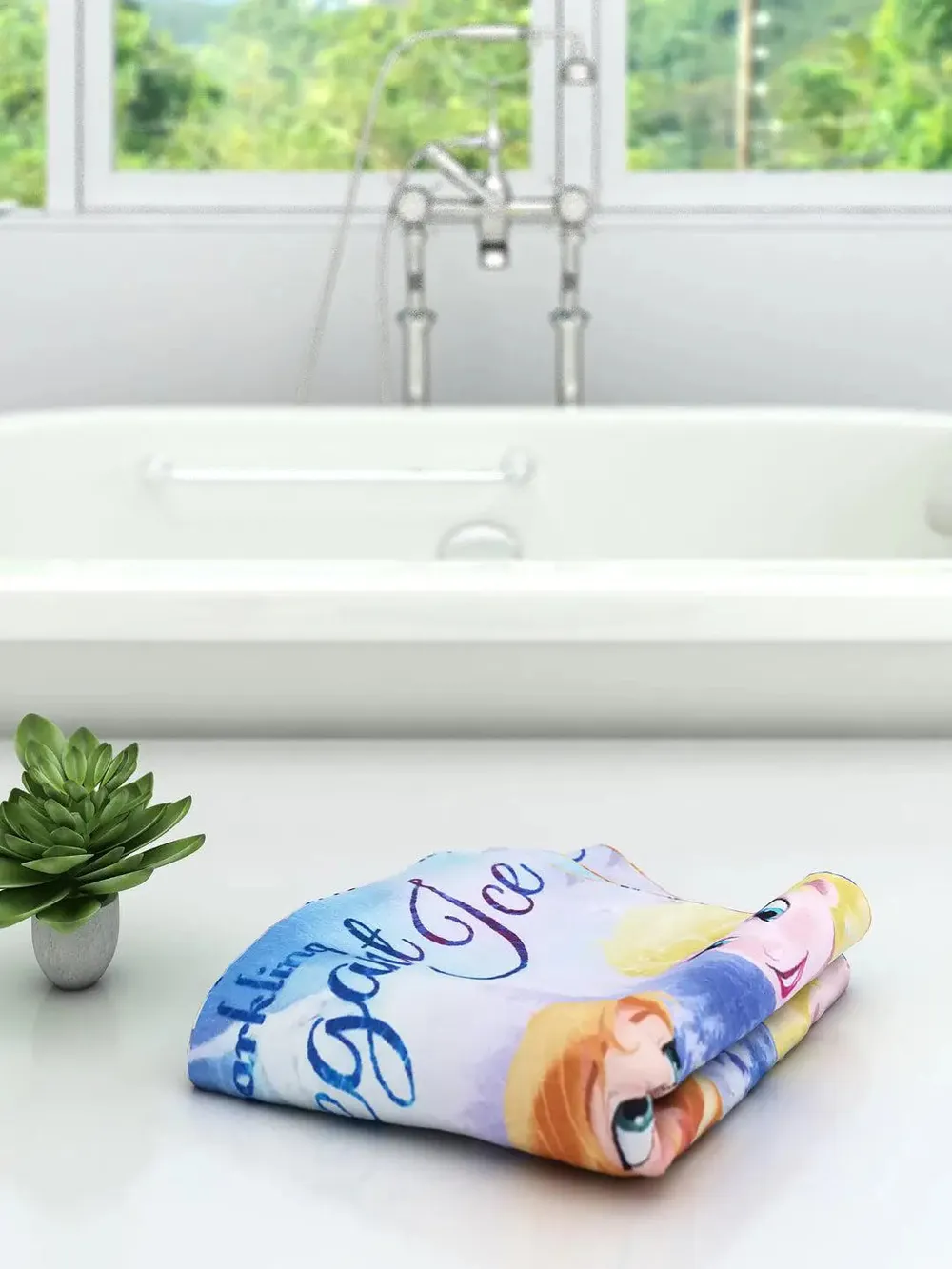 Disney Elegant Ice Frozen Kids Cotton Bath Towel