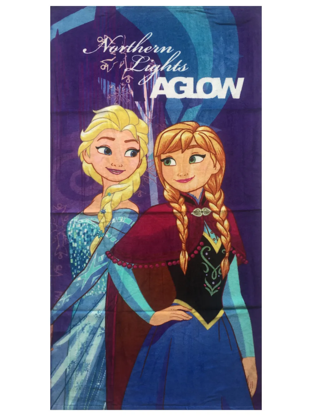 Disney Frozen Sisterly Love & Northern Lights AGlow Kids Cotton Bath Towels Set Of 2