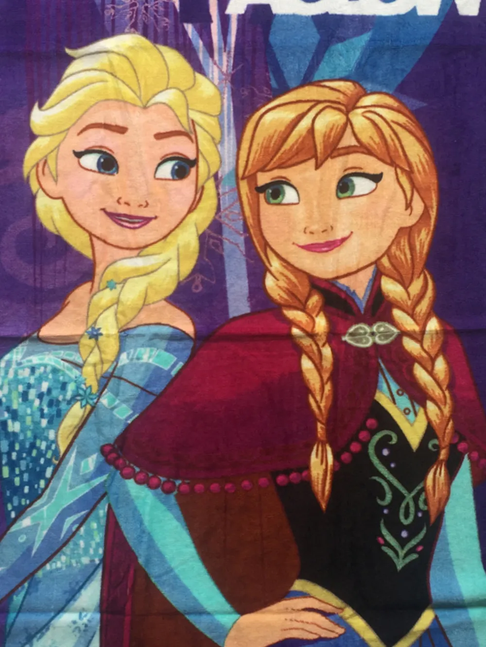 Disney Frozen Sisterly Love & Northern Lights AGlow Kids Cotton Bath Towels Set Of 2