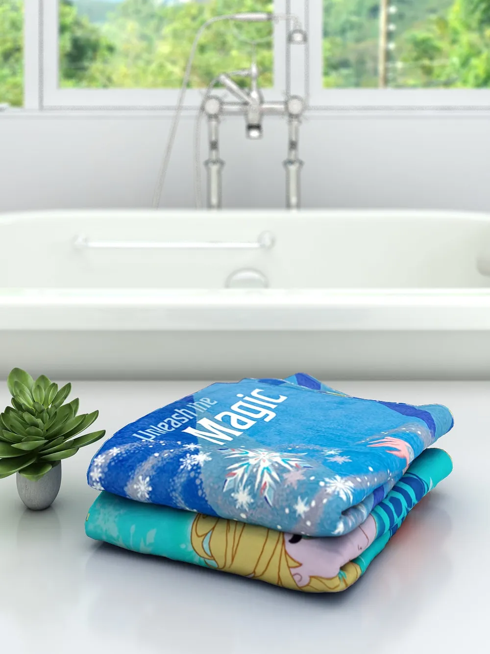 Disney Frozen UnleashThe Magic Elsa Kids Bath Towels Set Of 2
