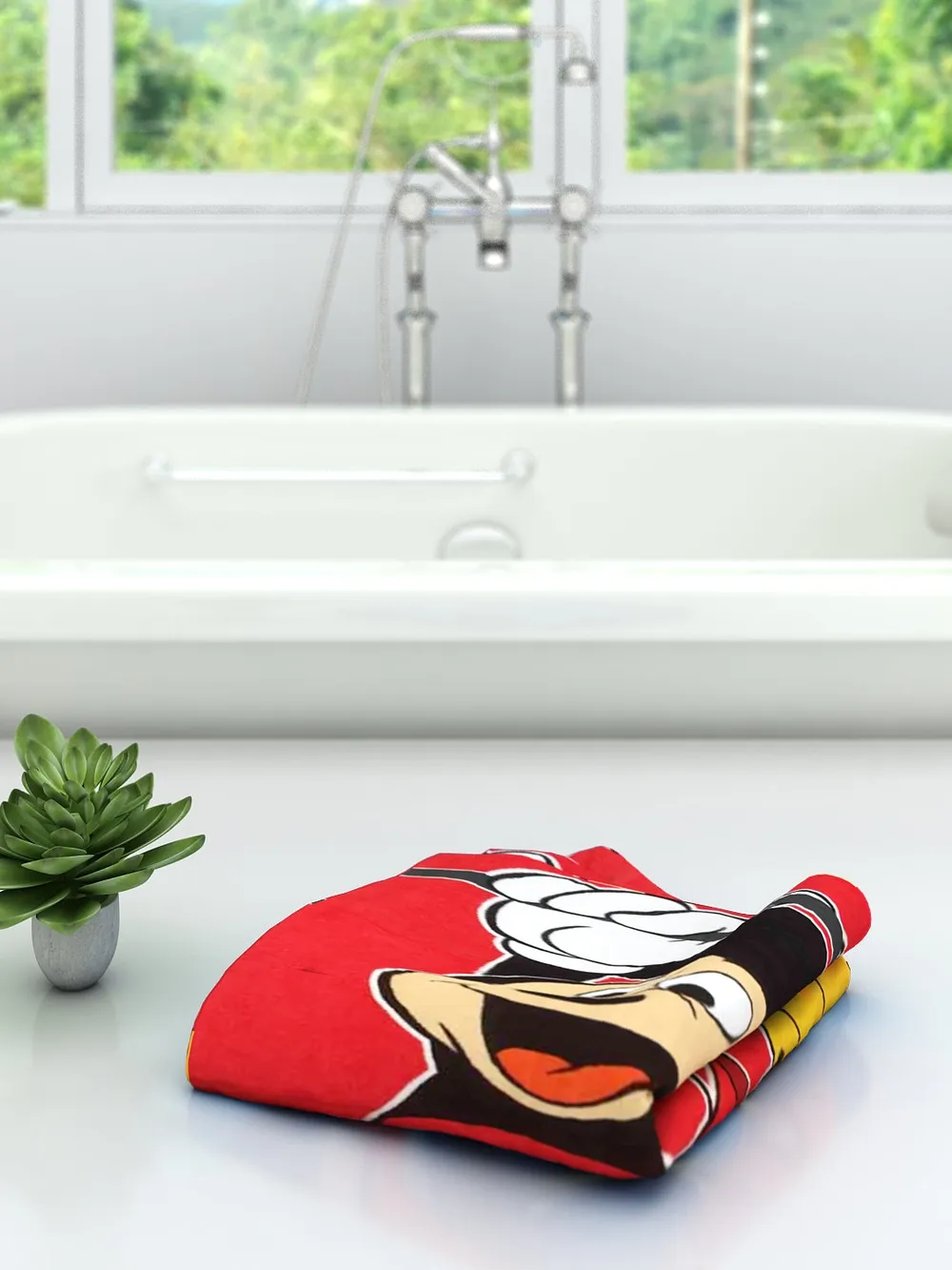 Disney Mickey Mouse Red Kids Cotton Bath Towel