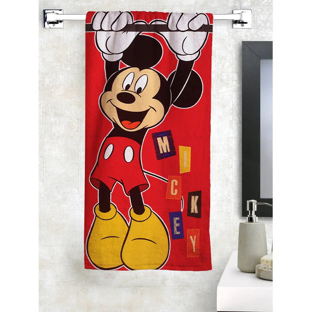 Disney Mickey Mouse Red Kids Cotton Bath Towel