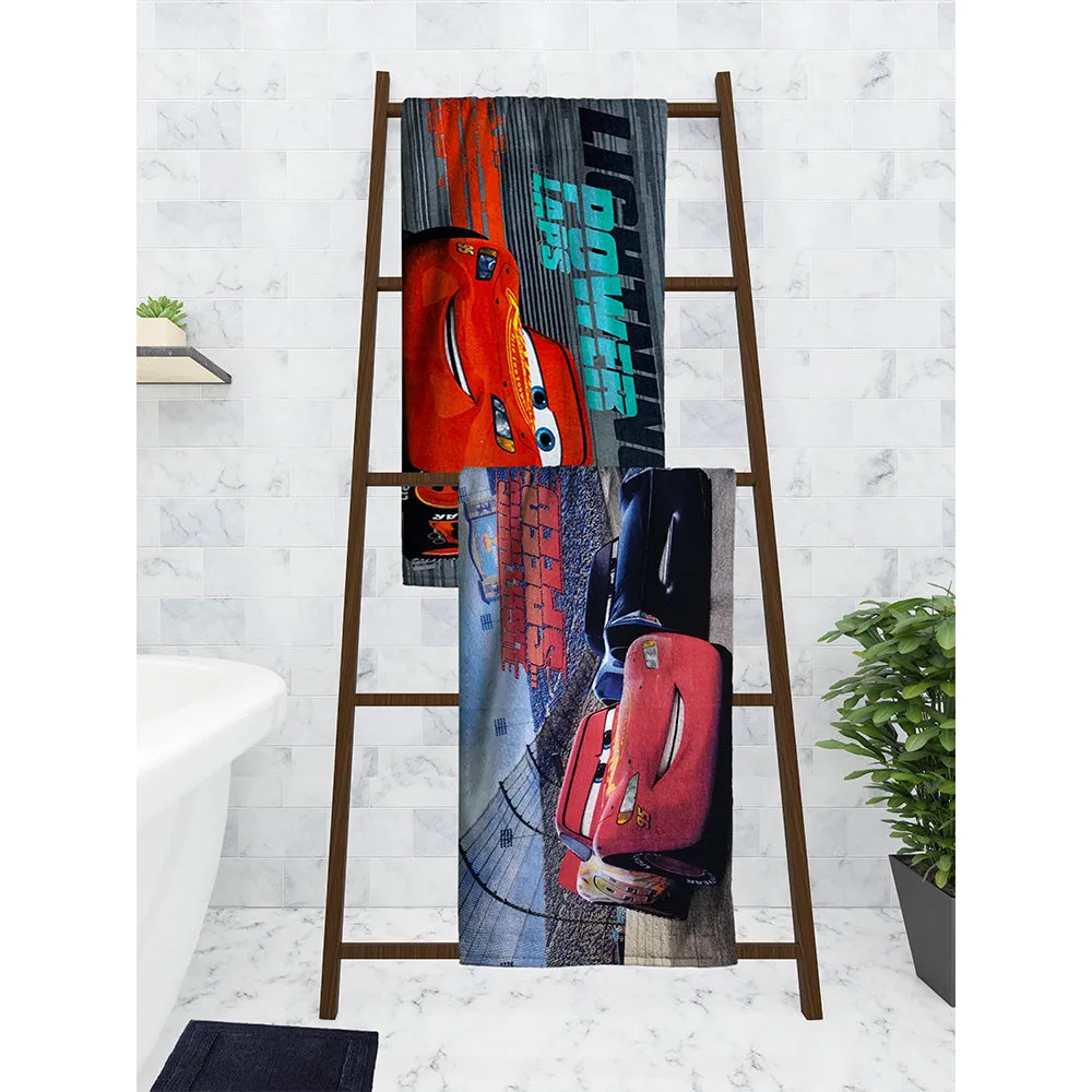Disney Power laps & Lightning Cars Kids Cotton Bath Towels Set Of 2