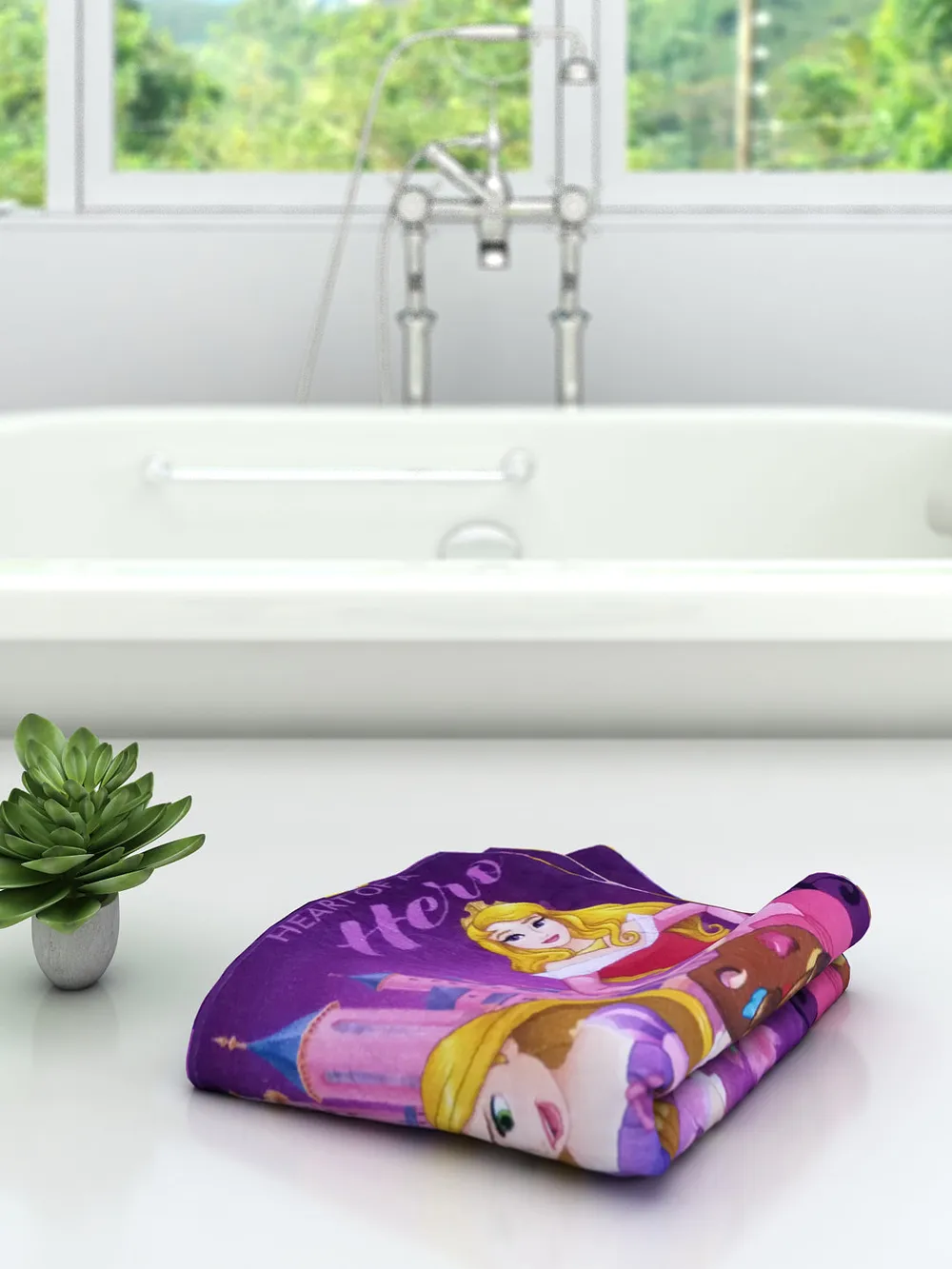 Disney Purple Princess Kids Cotton Bath Towel