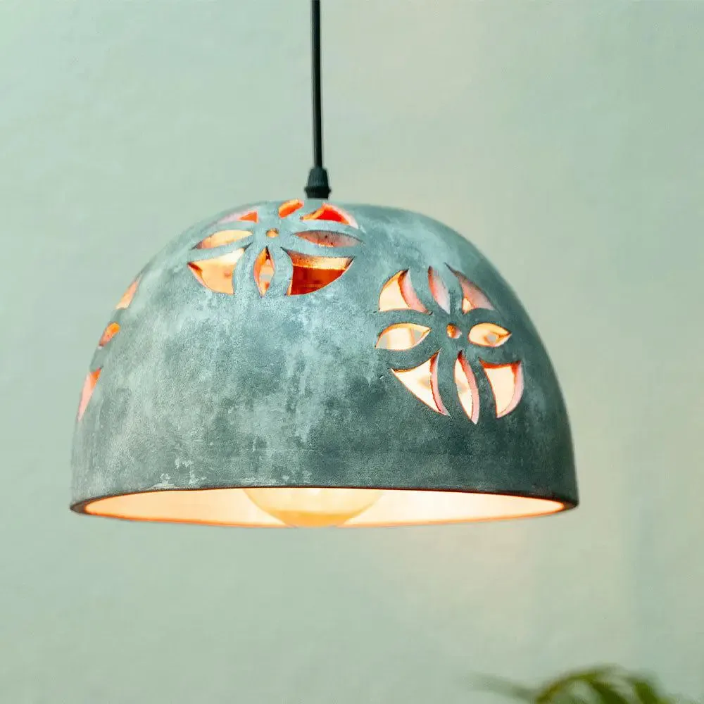 Distress Finish Grey Antique Hanging Light