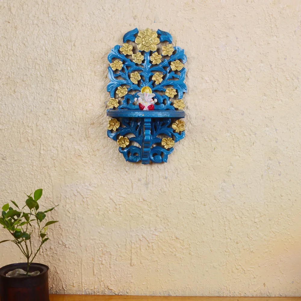 Divine Blue Wooden Wall Decor