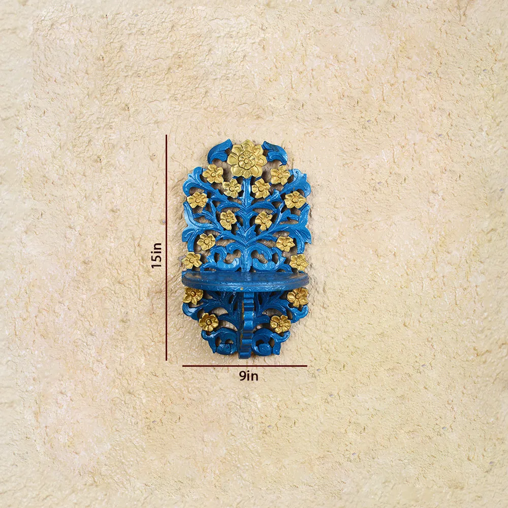 Divine Blue Wooden Wall Decor