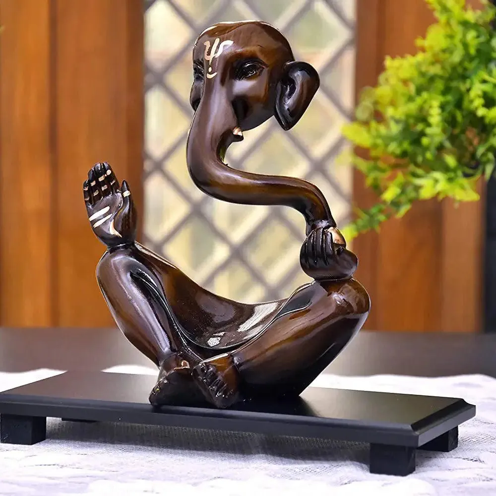 Divine Brown Colored Ganesha Idol