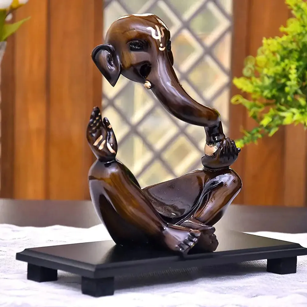 Divine Brown Colored Ganesha Idol