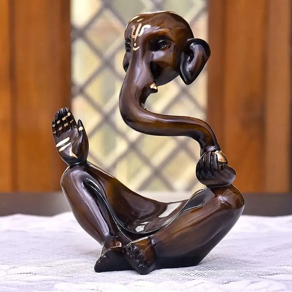 Divine Brown Colored Ganesha Idol
