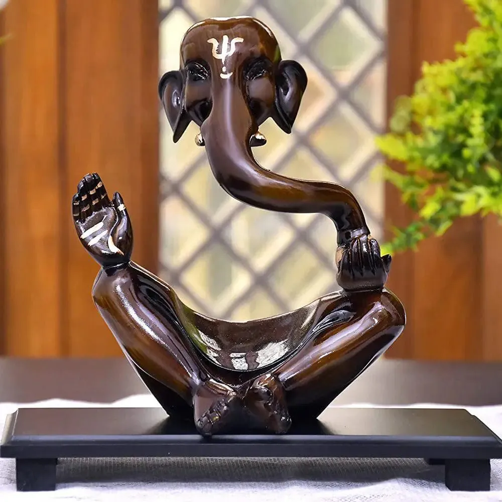 Divine Brown Colored Ganesha Idol