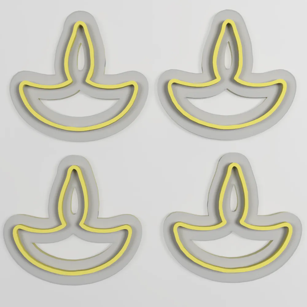 Diwali Diya Neon LED Light- Set of 4