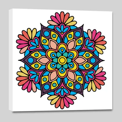 DIY Floral Mandala Canvas Painting