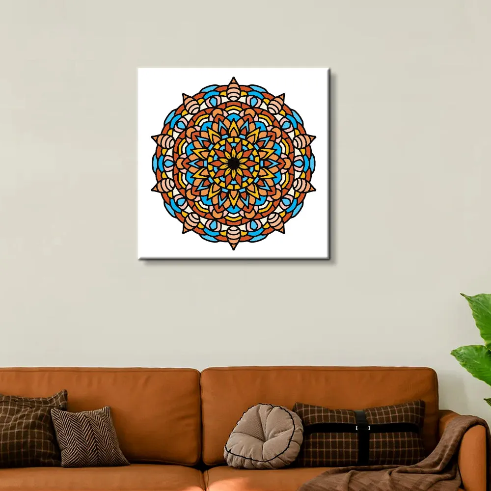 DIY Traditional Mandala Art Canvas Painting