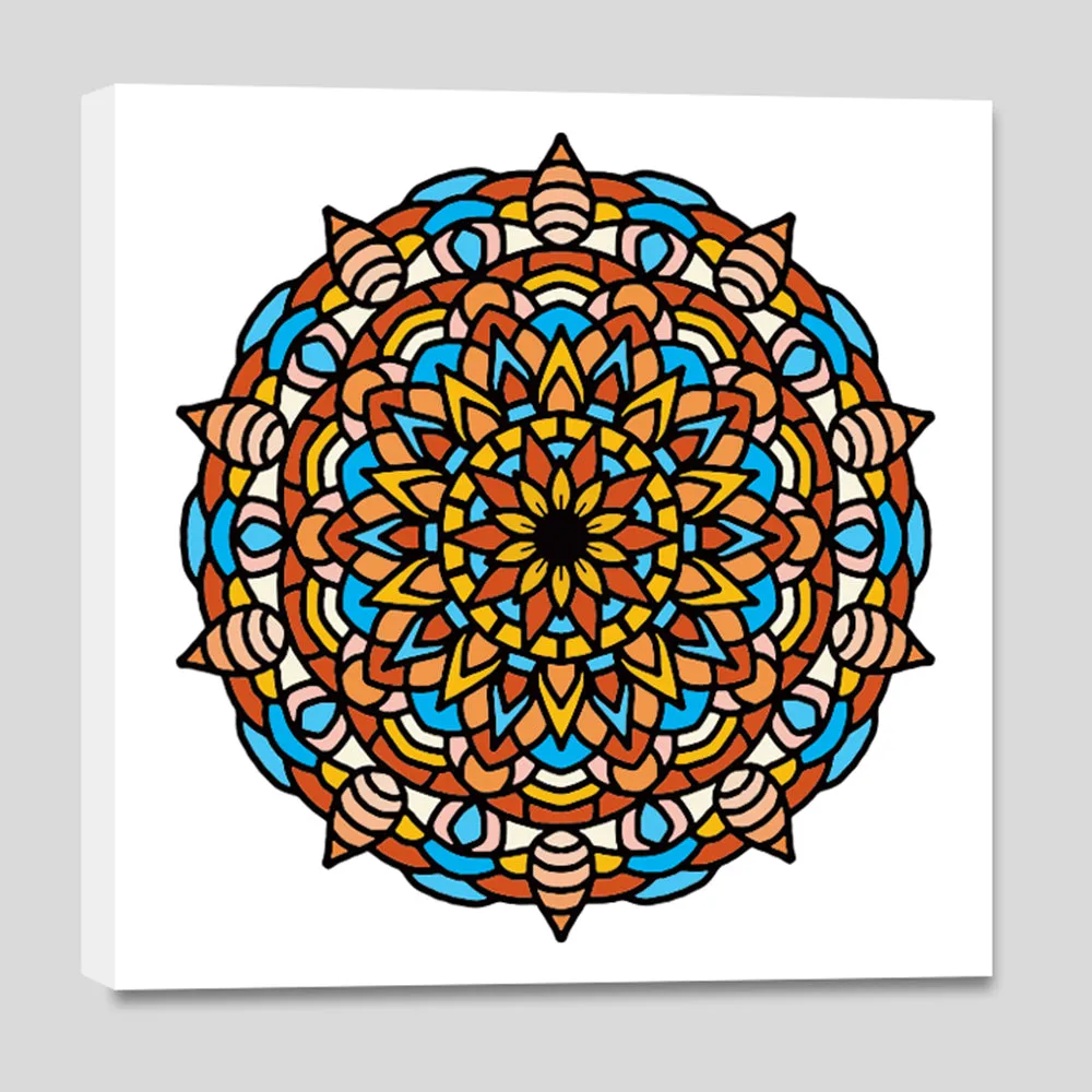 DIY Traditional Mandala Art Canvas Painting