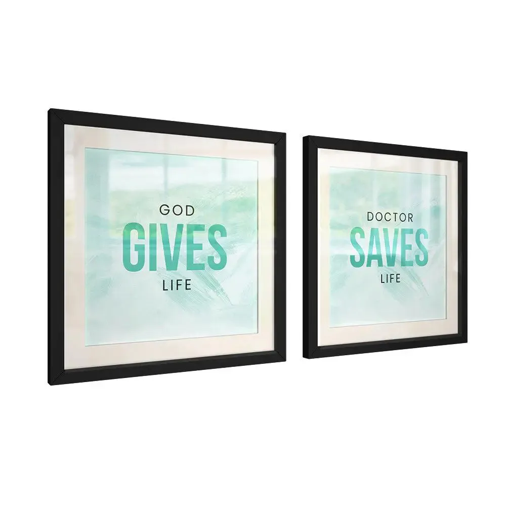 "Doctor The Life Savior" Set of 2 Framed Wall Art for Doctor / Gift for Doctor