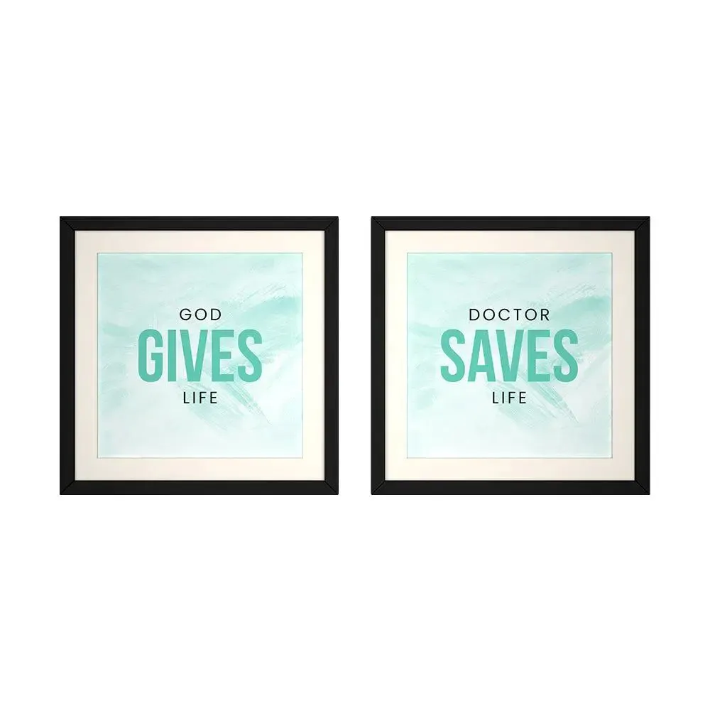 "Doctor The Life Savior" Set of 2 Framed Wall Art for Doctor / Gift for Doctor