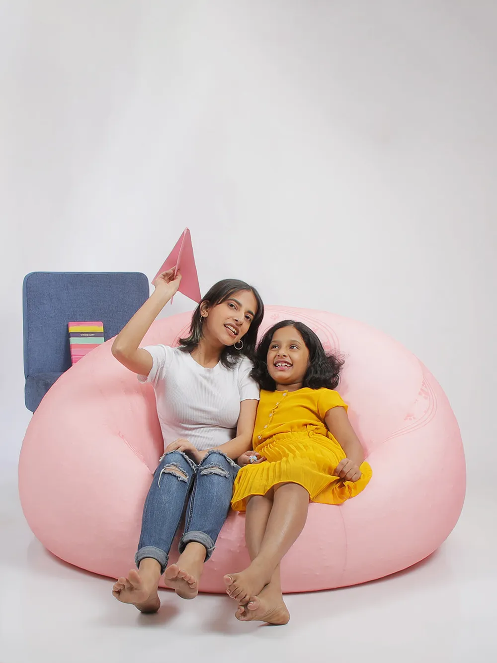 Dog Paw Cute Patterned Pink Bean Bag (Beans Not Included) XL