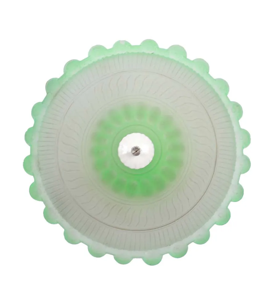 Dome Shaped Green Artistic Bordered Flush Mount Light