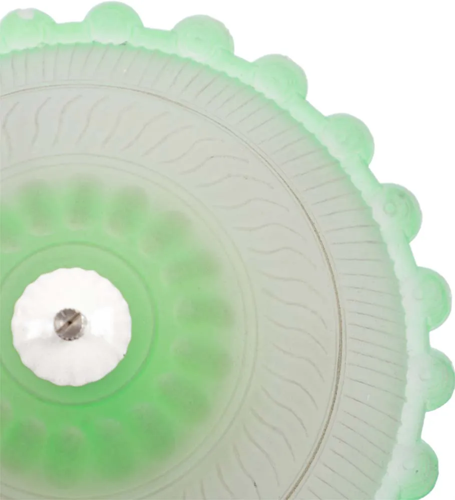Dome Shaped Green Artistic Bordered Flush Mount Light