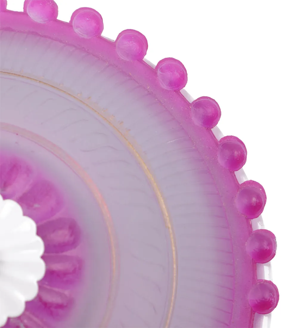 Dome Shaped Pink Artistic Bordered Flush Mount Light