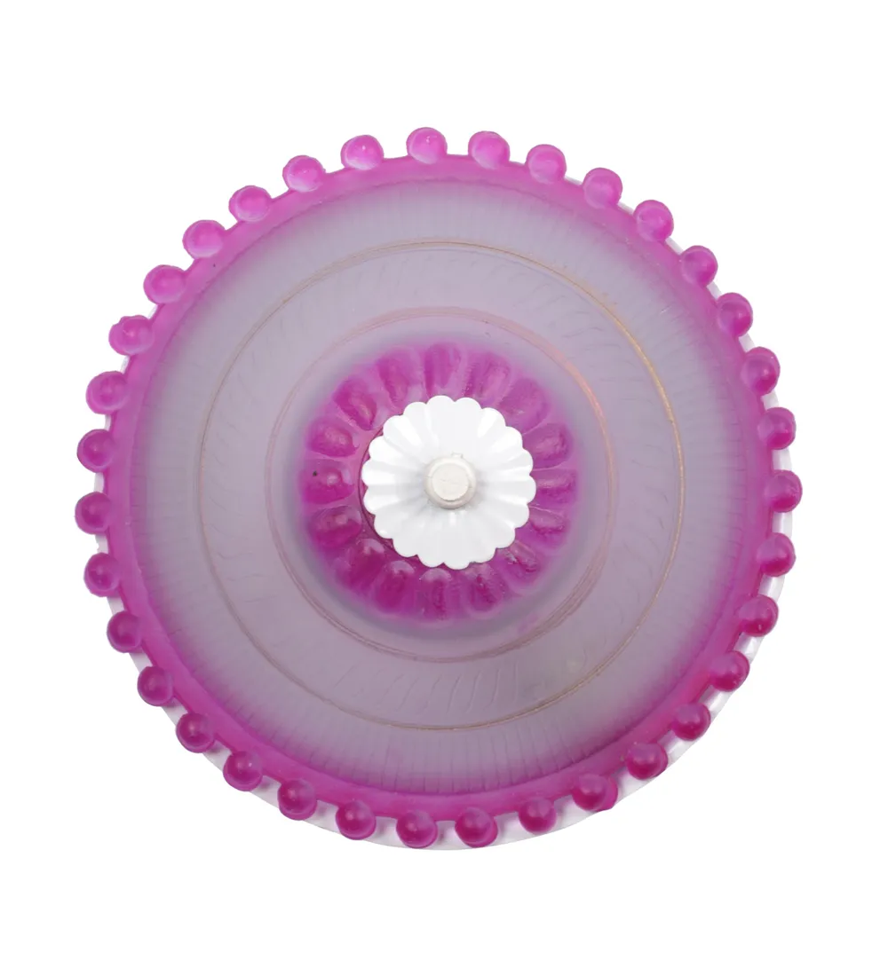 Dome Shaped Pink Artistic Bordered Flush Mount Light