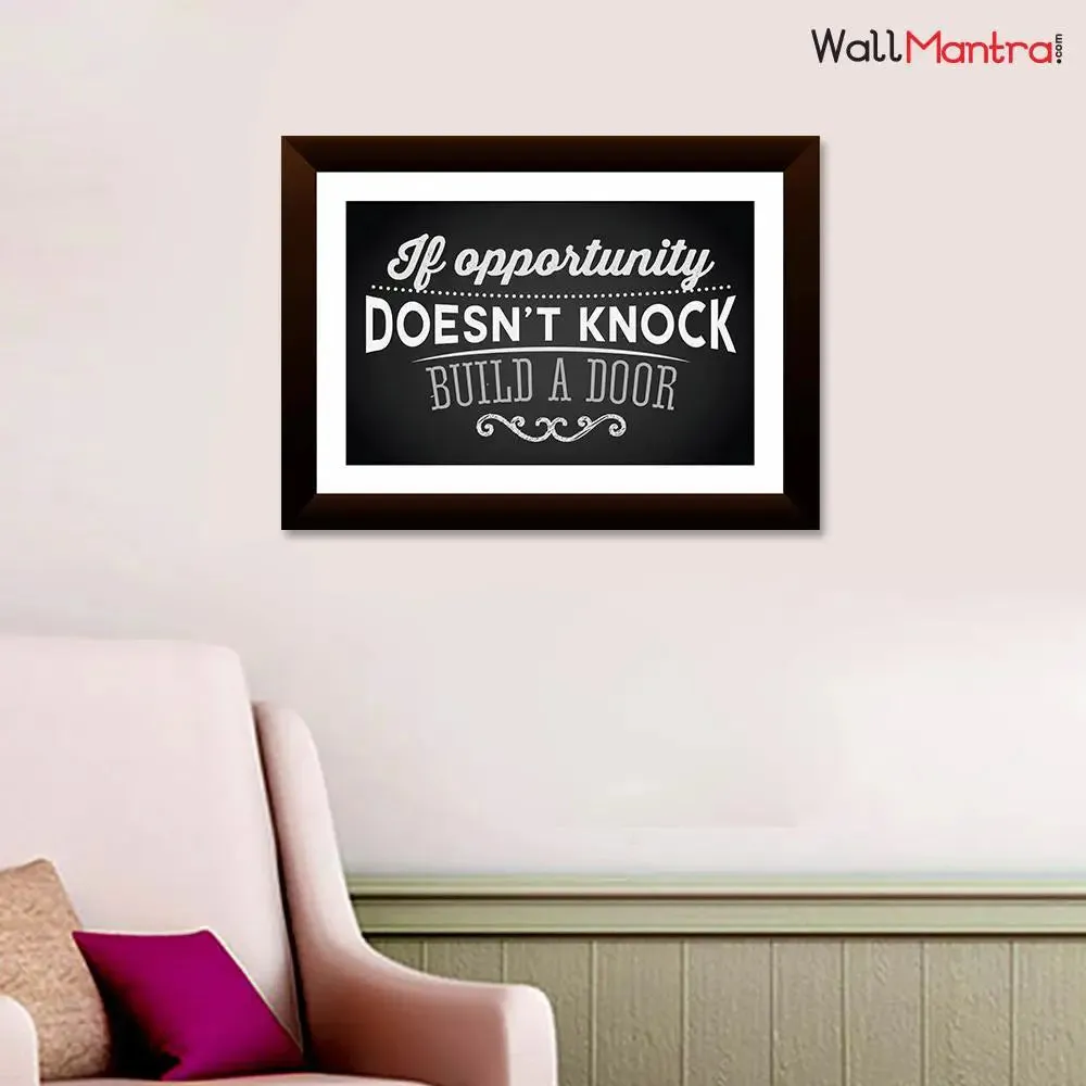Don't Knock Motivational Quotes Framed Wall Painting &amp; Hanging