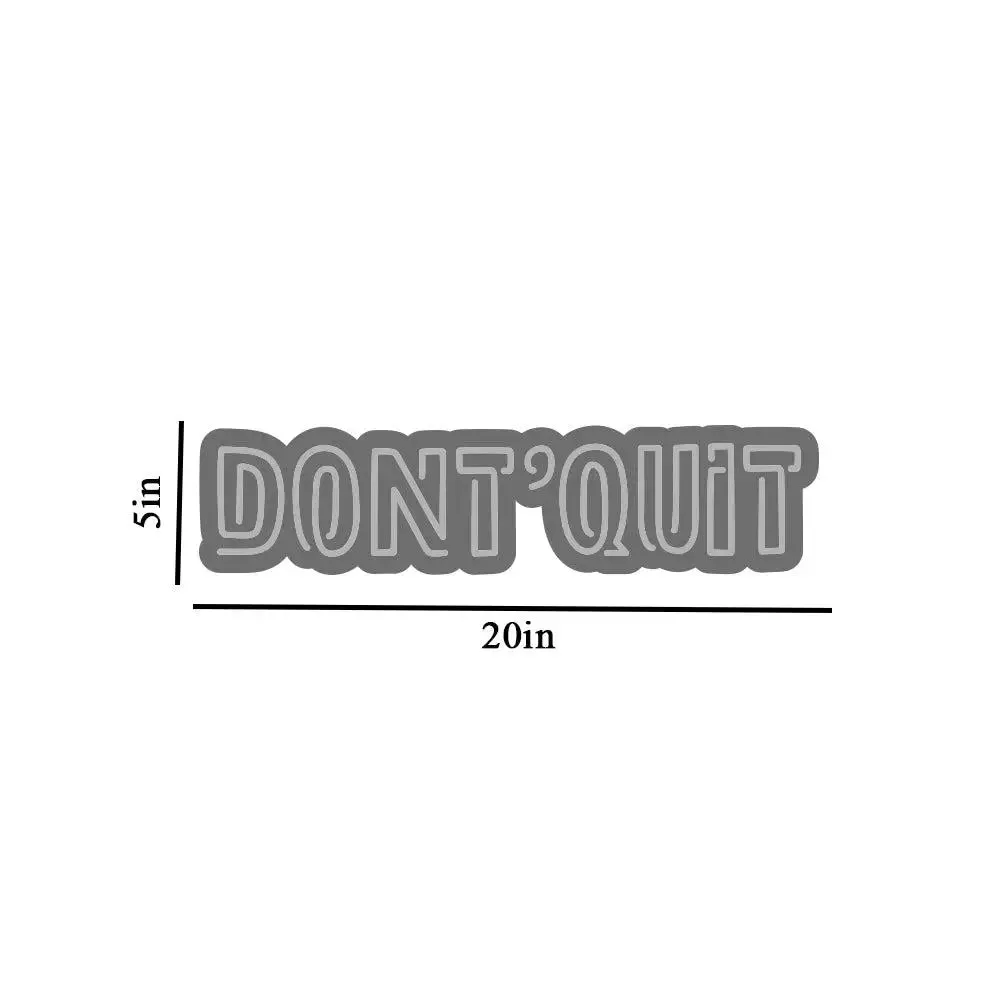 Don't Quit' Motivational Quote LED Neon Light for Gym Wall Decor Red