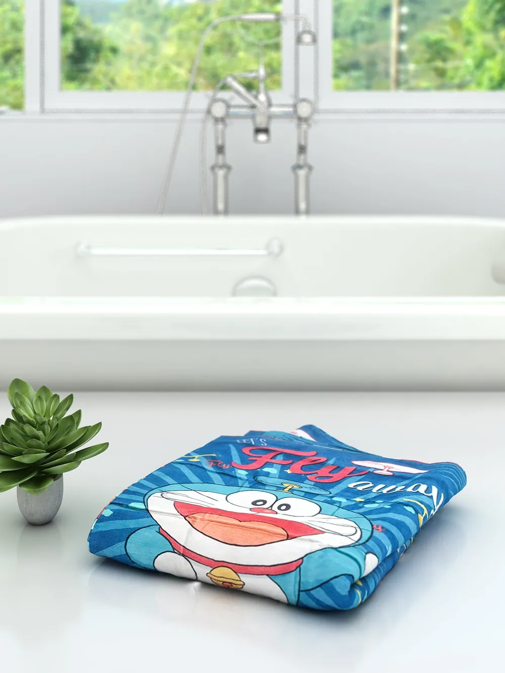 Doraemon lets Fly Away Kids Cotton Bath Towel