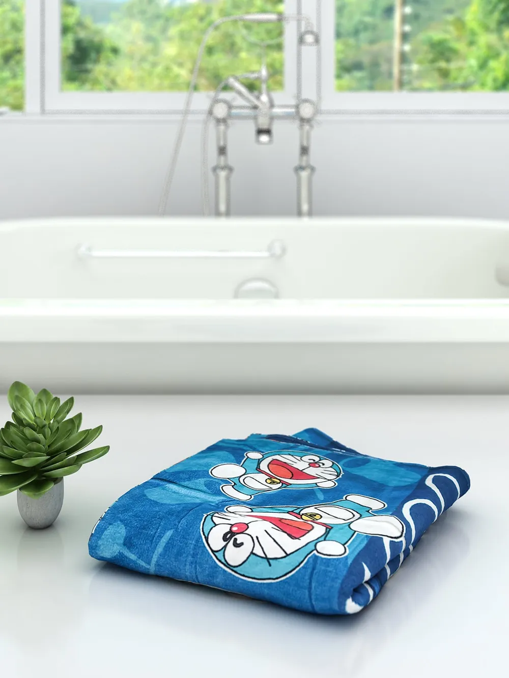 Doraemon Printed Kids Cotton Bath Towel