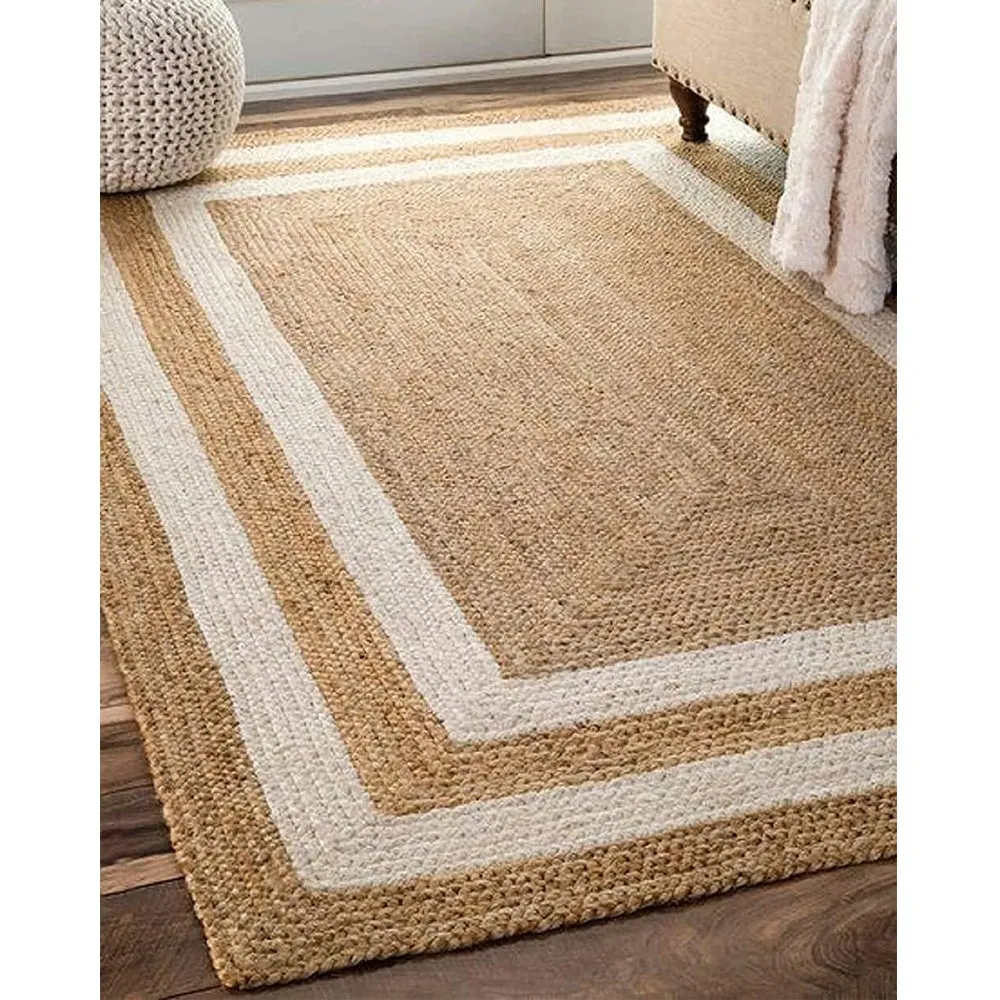 Double Bordered Striking Traditional Jute Rug XS (2*3ft)