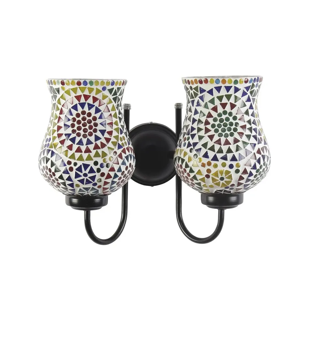 Double Multicolor Dotted Mosaic Wall Lamp