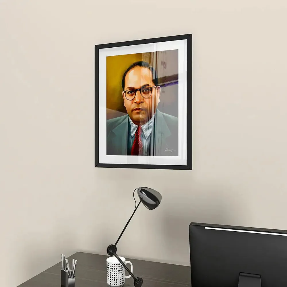 Dr. B. R. Ambedkar Digital art Framed Wall Painting A4