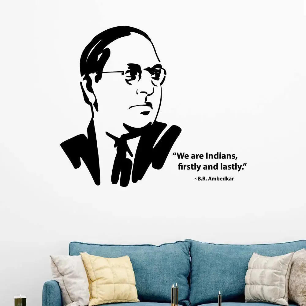 Dr. Bhimrao Ambedkar With Quote Wall Decal Wall Sticker