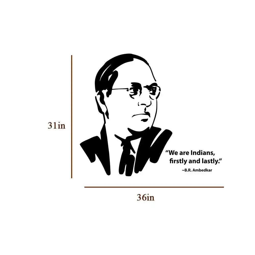 Dr. Bhimrao Ambedkar With Quote Wall Decal Wall Sticker