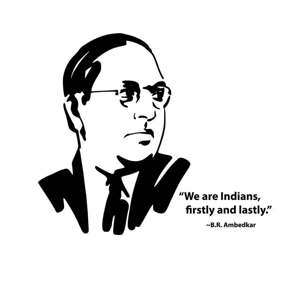 Dr. Bhimrao Ambedkar With Quote Wall Decal Wall Sticker