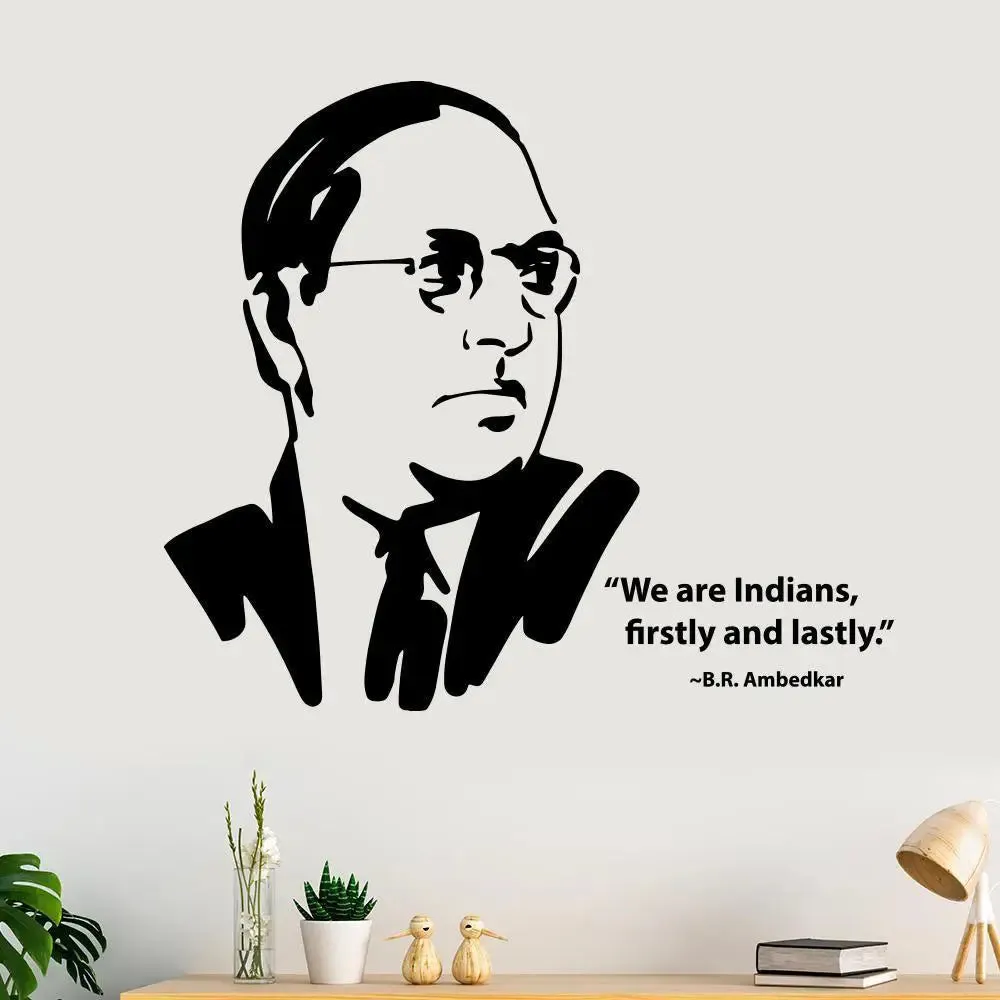Dr. Bhimrao Ambedkar With Quote Wall Decal Wall Sticker