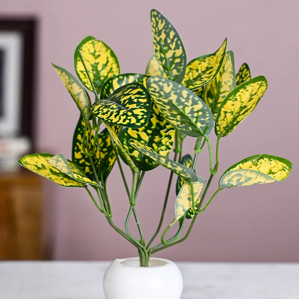 Dracaena Small Leaves Artificial Plant With Pot Default Title